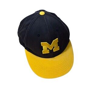 University Of Michigan Wolverines Football Black & Yellow Hat Cap Adjustable